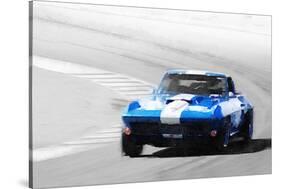 Corvette Stingray Laguna Seca Watercolor-NaxArt-Stretched Canvas