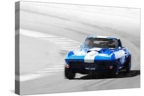 Corvette Stingray Laguna Seca Watercolor-NaxArt-Stretched Canvas