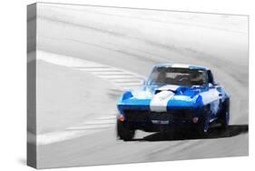 Corvette Stingray Laguna Seca Watercolor-NaxArt-Stretched Canvas