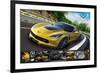 Corvette Stingray with Details-null-Framed Premium Giclee Print