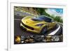 Corvette Stingray with Details-null-Framed Premium Giclee Print