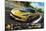 Corvette Stingray with Details-null-Mounted Art Print