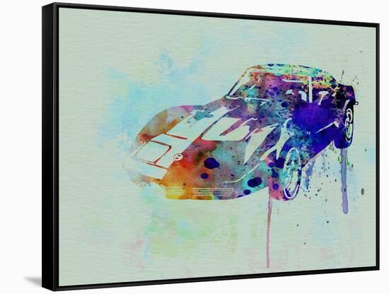 Corvette Watercolor-NaxArt-Framed Stretched Canvas