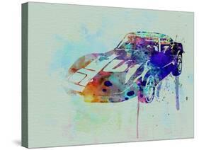 Corvette Watercolor-NaxArt-Stretched Canvas