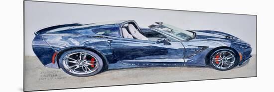 CorvetteModel C-7, 2019watercolor-Anthony Butera-Mounted Premium Giclee Print