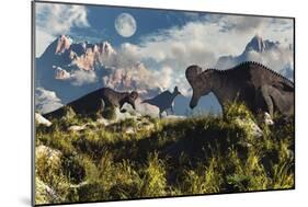 Corythosaurus Nesting Ground Set During the Cretaceous Period-null-Mounted Art Print