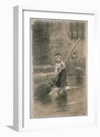 Cosette. Illustration from Les Misérables by Victor Hugo, 1862-Émile-Antoine Bayard-Framed Giclee Print