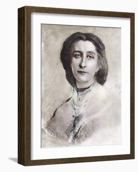 Cosima Wagner portrait by-Franz Seraph von Lenbach-Framed Giclee Print