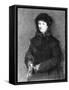 Cosima Wagner - portrait-Franz Seraph von Lenbach-Framed Stretched Canvas