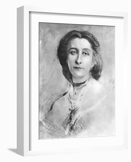 Cosima Wagner portrait-Franz Seraph von Lenbach-Framed Giclee Print