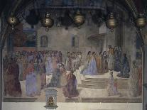 Procession of Bishop with Vial of Blood in Front of Church of St Augustine-Cosimo Rosselli-Giclee Print