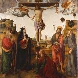 L'Annonciation et quatre saints. Avec saint Jean-Baptiste, saint Antoine, sainte Catherine et-Cosimo Rosselli-Framed Giclee Print