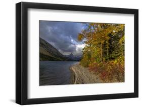 Cosley Lake in autumn, Glacier National Park, Montana, USA-Chuck Haney-Framed Photographic Print