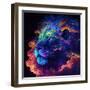 Cosmic Cloud Lion 1-null-Framed Art Print