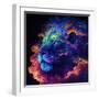 Cosmic Cloud Lion 1-null-Framed Art Print