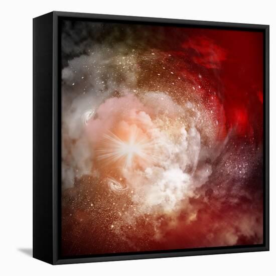 Cosmic Clouds Of Mist On Bright Colorful Backgrounds-Sergey Nivens-Framed Stretched Canvas