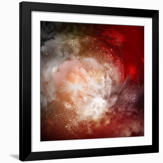 Cosmic Clouds Of Mist On Bright Colorful Backgrounds-Sergey Nivens-Framed Art Print