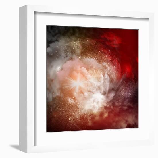 Cosmic Clouds Of Mist On Bright Colorful Backgrounds-Sergey Nivens-Framed Art Print