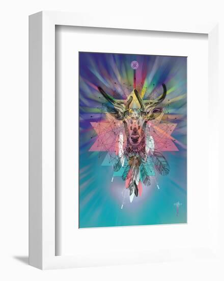 Cosmic Deer-Karin Roberts-Framed Art Print