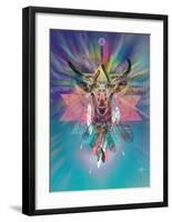 Cosmic Deer-Karin Roberts-Framed Art Print