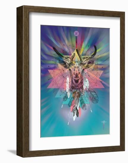 Cosmic Deer-Karin Roberts-Framed Art Print