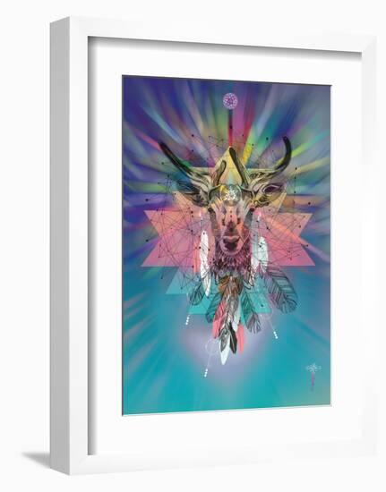 Cosmic Deer-Karin Roberts-Framed Art Print