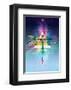 Cosmic Dragonfly-Karin Roberts-Framed Art Print