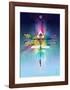 Cosmic Dragonfly-Karin Roberts-Framed Art Print