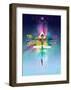 Cosmic Dragonfly-Karin Roberts-Framed Art Print