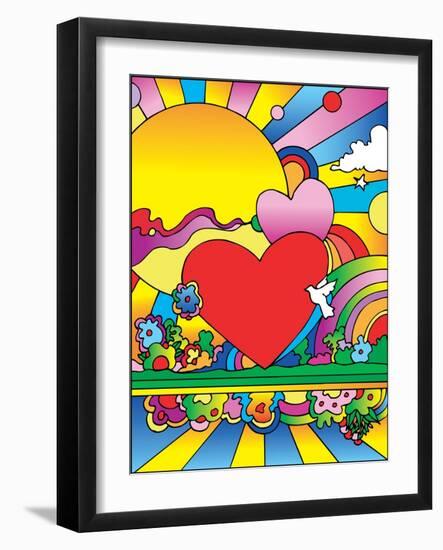 Cosmic Heart Landscape-Howie Green-Framed Giclee Print