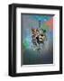 Cosmic Leopard-Karin Roberts-Framed Art Print