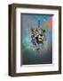 Cosmic Leopard-Karin Roberts-Framed Art Print