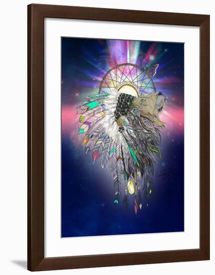 Cosmic Lion Butterfly-Karin Roberts-Framed Art Print