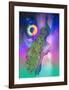 Cosmic Peacock-Karin Roberts-Framed Art Print