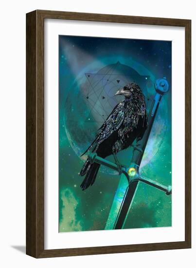 Cosmic Raven-Karin Roberts-Framed Art Print