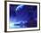 Cosmic Seascape On Another World with a Ringed Planet in the Night Sky-Stocktrek Images-Framed Photographic Print