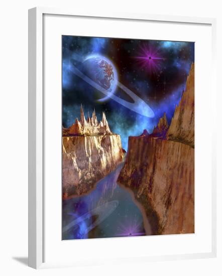 Cosmic Seascape On Another World-Stocktrek Images-Framed Photographic Print