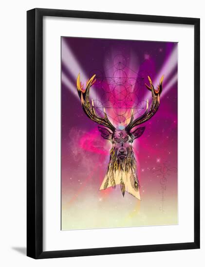 Cosmic Stag-Karin Roberts-Framed Art Print