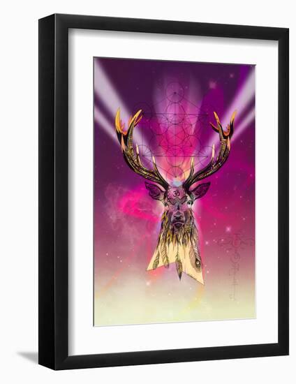 Cosmic Stag-Karin Roberts-Framed Art Print