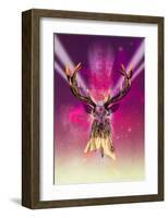 Cosmic Stag-Karin Roberts-Framed Art Print