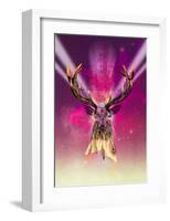 Cosmic Stag-Karin Roberts-Framed Art Print