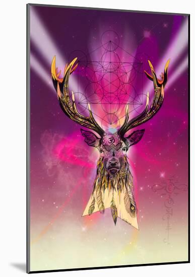 Cosmic Stag-Karin Roberts-Mounted Art Print