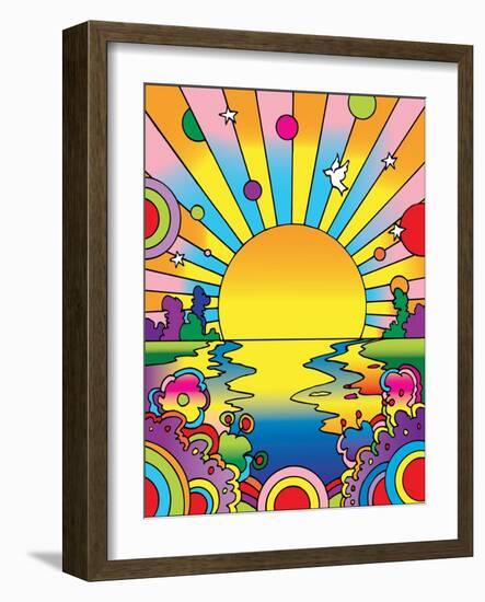 Cosmic Sun-Howie Green-Framed Giclee Print