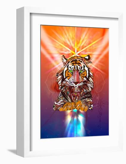 Cosmic Tiger-Karin Roberts-Framed Art Print