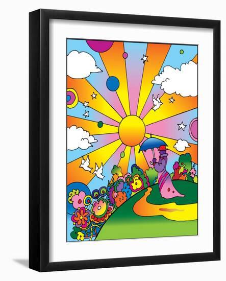 Cosmic Umberella-Howie Green-Framed Giclee Print