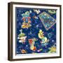 Cosmic Voyage Pattern-Julie Goonan-Framed Giclee Print