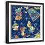 Cosmic Voyage Pattern-Julie Goonan-Framed Giclee Print