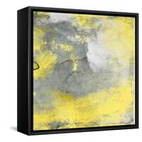 Cosmic Yellow mate-Jace Grey-Framed Stretched Canvas