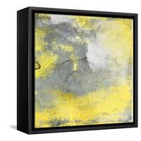 Cosmic Yellow mate-Jace Grey-Framed Stretched Canvas