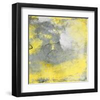 Cosmic Yellow mate-Jace Grey-Framed Art Print